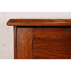 Antique Mission Oak Arts & Crafts Standing Map Case, Circa 1900