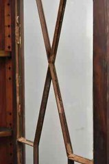 Antique English Georgian Style Mahogany Corner China Cabinet Display Case Curio