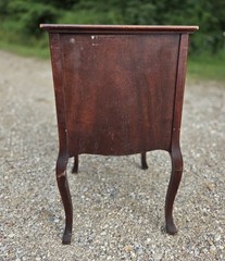 Antique Mahogany Wood Music Cabinet Record Cabinet Side Table