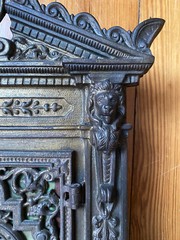Antique Renaissance Style Wall Safe Bronze Wall Mount Cabinet Lock Box Lions