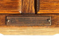 Antique Arts & Crafts Oak Yawman & Erbe Four Drawer Wood File Cabinet