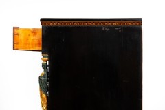 Fine Austrian Empire Black Lacquered Cabinet Sideboard circa 1820
