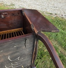 Antique Mahogany Wood Music Cabinet Record Cabinet Side Table