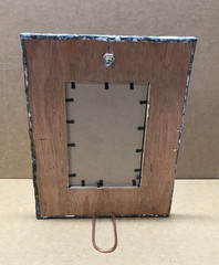 VTG Shabby 9×11 Photo 4×6 Oval White Tin Ceiling Picture Frame Chic Old 630-26B