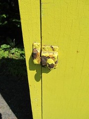 Vintage Antique Wooden Yellow Painted Cabinet Pantry – Old Kitchen Collectible
