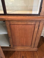 Vintage Two Door Glass China Display Cabinets—A Pair