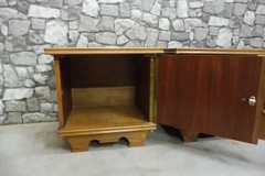 Wooden Mid Century Vintage Bedside Cabinets pair Bedside Table Restored