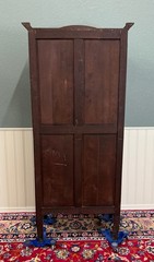 Antique French Louis XV Style Armoire Cupboard Linen Cabinet Bonnetiere Oak