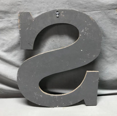Decorative Salvage Tin Ceiling 16″ Patchwork Silver Metal VTG Letter S 1793-24B