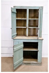 c.1900 Antique American Painted Farmhouse Cabinet Cupboard Pennsylvania