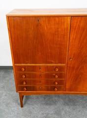 Mid Century Danish Modern Credenza Sideboard 4 Drawers Teak Oak Mcm Denmark Mcm