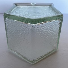 Rare Antique Vintage Large Original Poncet Glass Dry Scoop for Hoosier Cabinet