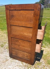 Antique Oak Four Drawer File Cabinet 1920s Lot 2