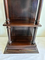 Vintage Wood Shelf Stand Display Cabinet Colonial Style 28” Tall