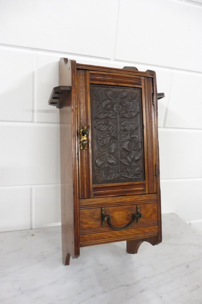 Antique wooden wall cabinet hanging cabinet vintage