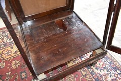 Columbus Show Case Antique Slant Front Glass Display Case Cabinet, Gun Cabinet