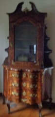 Antique Dresden Cabinet – GORGEOUS DETAIL – ORIGINAL HARDWARE. – NEEDS TLC