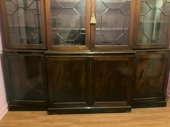 Antique Mohogany Break front With Chippendale Detail
