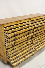 Fred K. Ullmer London Double 32 Drawer Map Makers Flat File Printers Cabinet