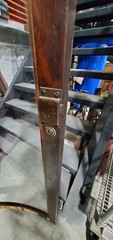 Antique Oak Victorian Bow Glass China Cabinet Curio