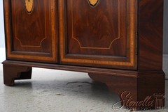 L73677: English Made Mahogany Inlaid Corner Cabinet 1 Of 2