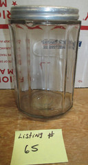 HOOSIER CABINET ORIGINAL TEA SPICE JAR GLASS LOT # 65