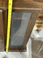 Vintage Miniature Wooden Curio Display Case Wall Hanging Cabinet