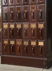 LARGE ANTIQUE COURTHOUSE FILE CABINET, TALL METAL FILE CABINET, CARD CATALOG