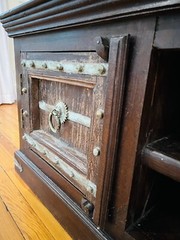 Solid mahogany wood with reclaimed doors credenza cabinet