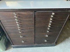 Antique dental cabinet American cabinet company With Inserts