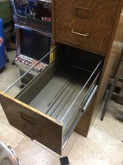 Rare Antique Macey Tiger Oak Metal Four Drawers File Cabinet Metal Body !