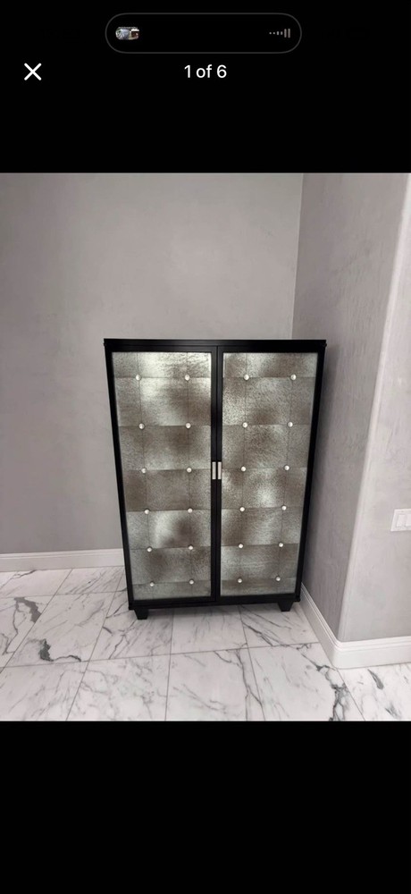 Contemporary Modern Glass Front Cabinet