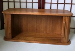 Vintage HTF Mid Century Eppco Enterprises Teak Tambour Door Wall Mount Cabinet