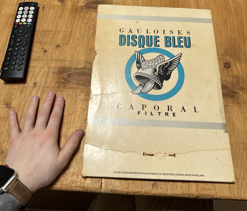 Disque Bleu Vintage Retro Large Novelty Matches Match Book Match Box