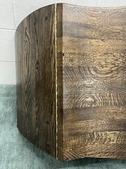 Vtg Mark Levin Art Furniture Hanging Solid Oak Buffet Cabinet; Serpentine Front
