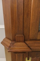 58293: Chippendale Style Bench Made Solid Walnut Corner Cabinet