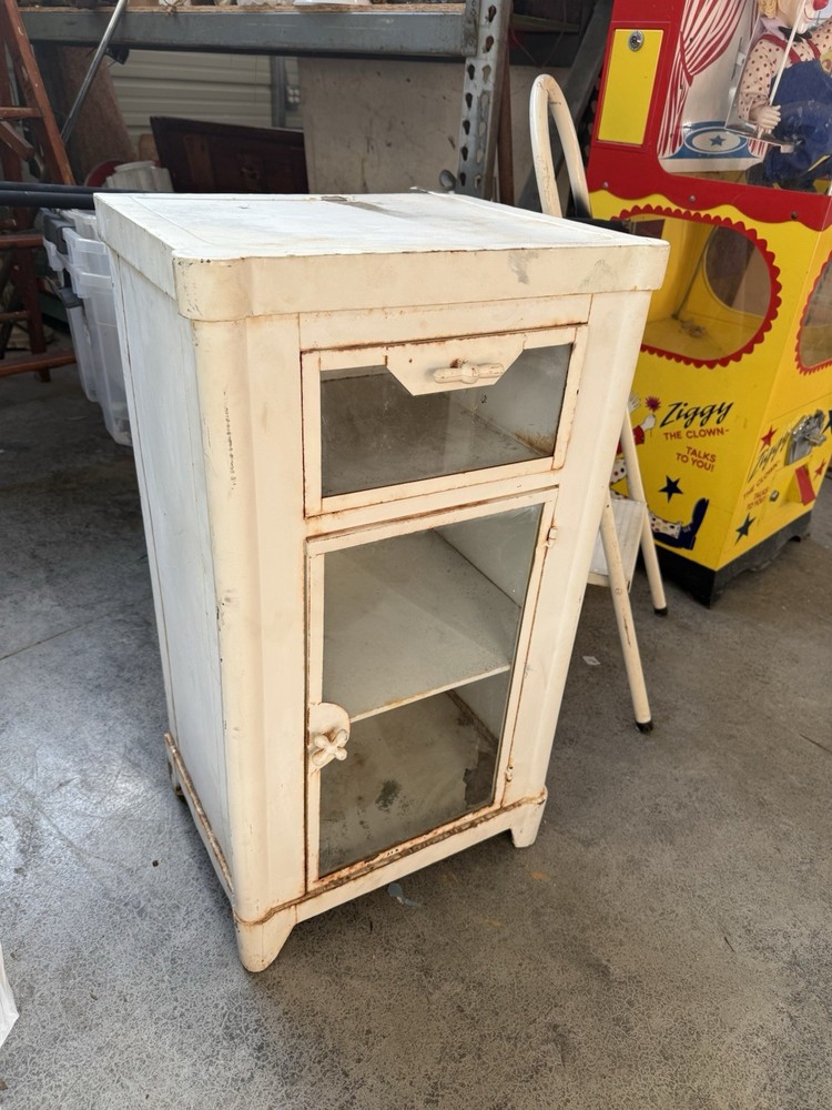 1900s Antique Medical Cabinet Kitchen Industrial Dental Rustic Entryway Display