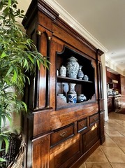 Gorgeous Antique English Oak Display Cabinet, circa 1800’s