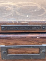 Library Bureau Sole Makers Card Vintage Wood Card Catalog Modified READ