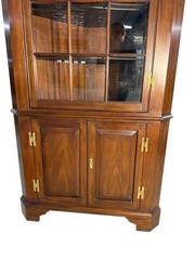 Henkel Harris, Chippendale Style Mahogany Corner Cabinet