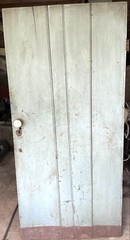 Beautiful Antique Barn Door With Original Glass Knob And Metal Fixtures
