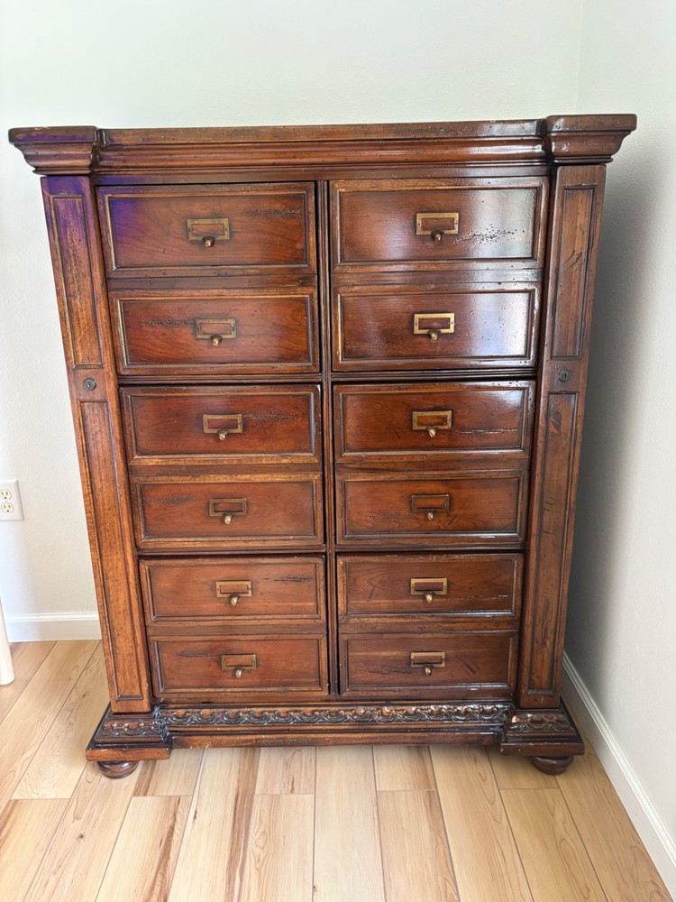 Beautiful Large Solid Wood Antique-Style File Cabinets