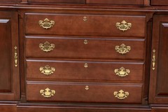 Vintage American Drew Mirrored Back Lighted Breakfront China Cabinet