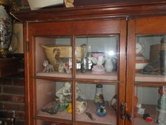 Antique Primitive China Cabinet Closet Cupboard Hutch Bookcase