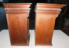 2 1800’s Antique Hanging Wall Cabinet English Colonial Cupboard 28 x 21 x 15″