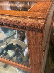 Vintage Wooden And Glass Store Floor Display Cabinet
