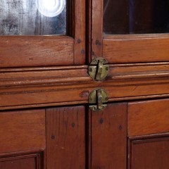Antique Cherry Corner Cupboard with Double Door Cabinets C1840
