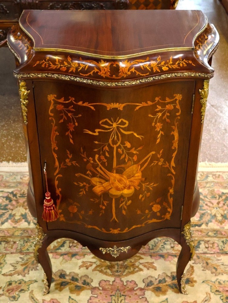 19th Century Victorian Mahogany Inlaid Bronze Mounted Cabinet Attr to RJ Horner