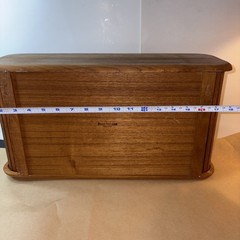Vintage Mid Century Brookstone Teak Tambour Door Wall Mount Cabinet