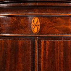 Antique Bow Front Corner Cabinet, English, Wall Cupboard, Georgian, Circa 1780